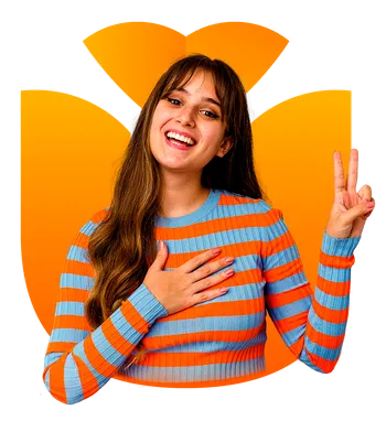 Pessoa fazendo sinal Libras